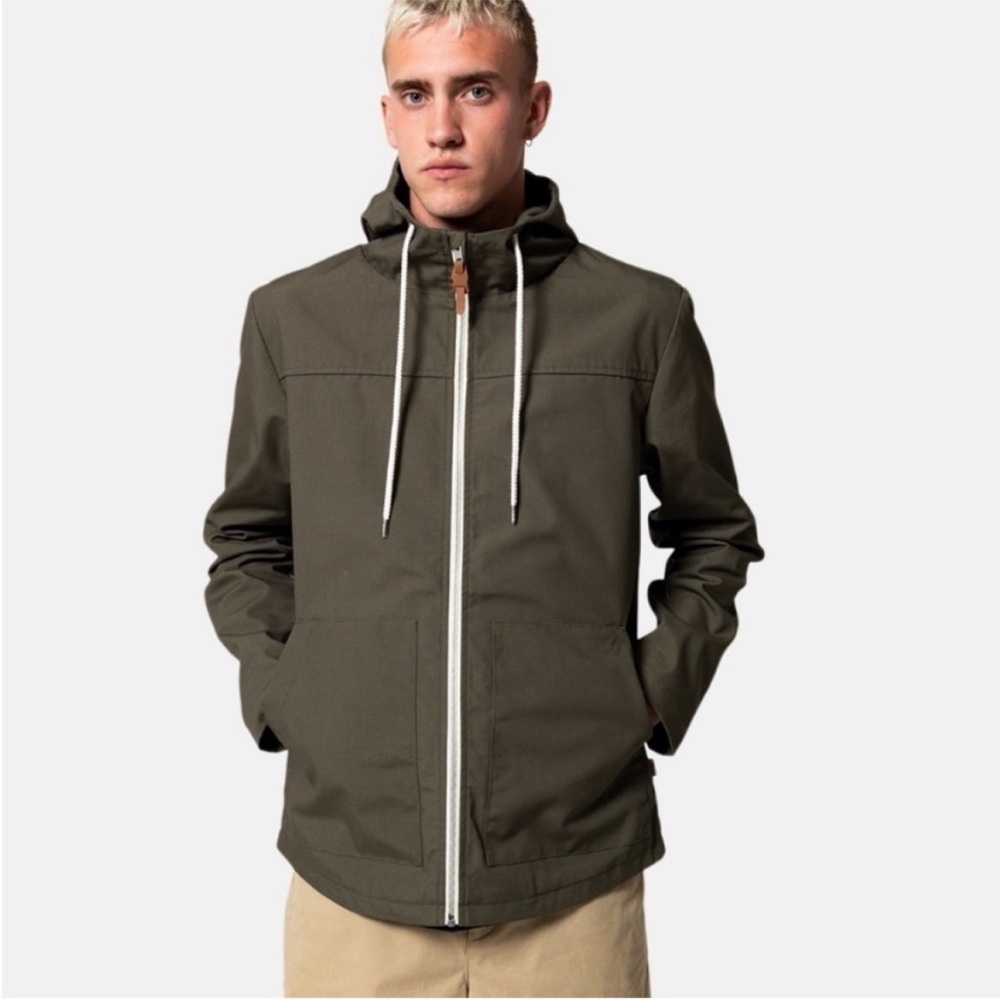 RVLT Revolution Hooded Cotton Jacket Scandinavian Design Dark Green Men's L